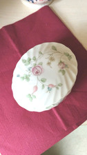 Wedgewood Rose Hip Bone China Oval Trinket Box & Plate