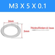 Shim Washers 0.1mm 0.2mm 0.3mm