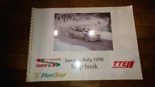 Genuine TTE Toyota Team Europe 1998 Swedish Rally Map book WRC COROLLA 