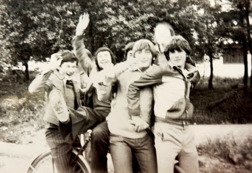 1970s young men all riding - 1970s, one