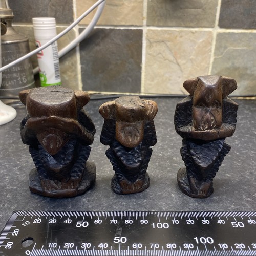 Trio hand carved vintage - hand,