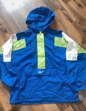 Men’s Vintage Reebok Windbreaker Shell Suit Hooded Jacket Size S
