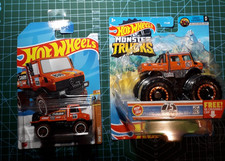 Hot Wheels Unimog Monster Truck + Regular sized Hot Wheels Unimog 1300L Mercedes