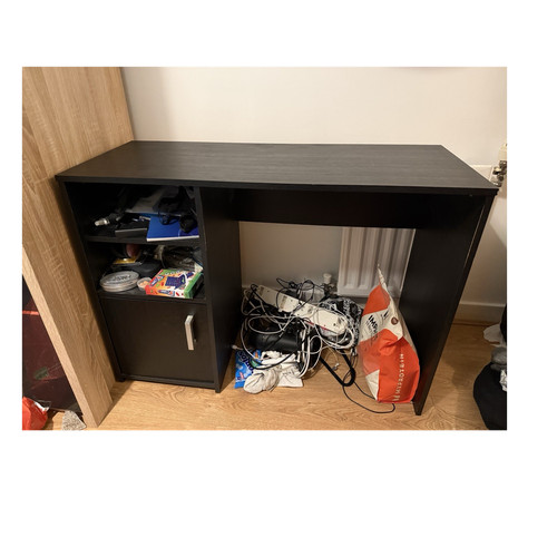 Ikea black computer desk - computer, matte
