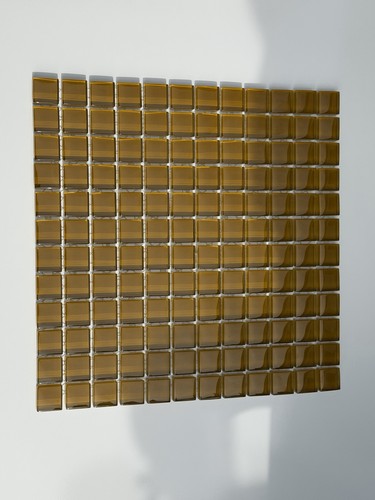 Orange glass mosaicx tile - orange,