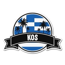 2 x 10cm Kos Vinyl Stickers -