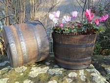 Large barrel planter plant pot - barrel,