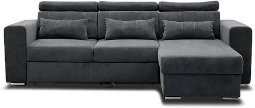 Gsw grey corner sofa bed - grey,