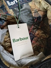 Barbour Barlow Mens Flat Cap . grey herringbone  size L