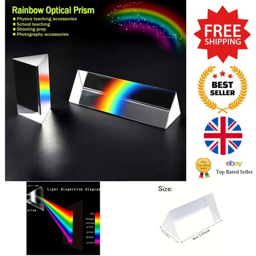 Glass prism rainbow spectrum - -,