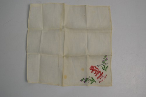 Vintage handkerchief 1938 - handkerchief,