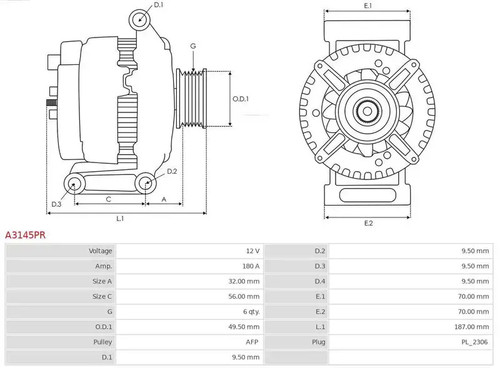 Alternator with freewheel belt