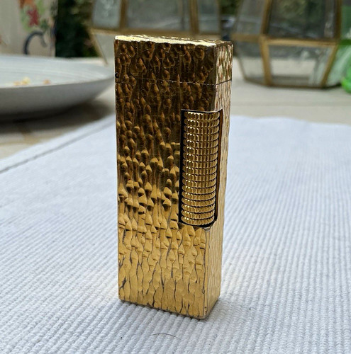 Dunhill gold tone textured - gold-tone,