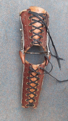 Antique leg prosthetic - antique,