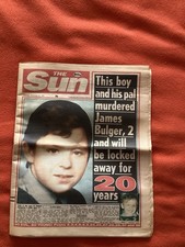 Page 3 Girl Kate Moss James Bulger Sun November 25 1993 Original Newspaper 