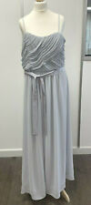 New! M&S Marks & Spencer grey chiffon prom/bridesmaid/evening maxi-length dress