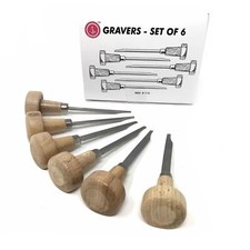 Set Of 6 Flat Edge Gravers