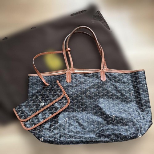 Goyard tote bag black brown - tote,
