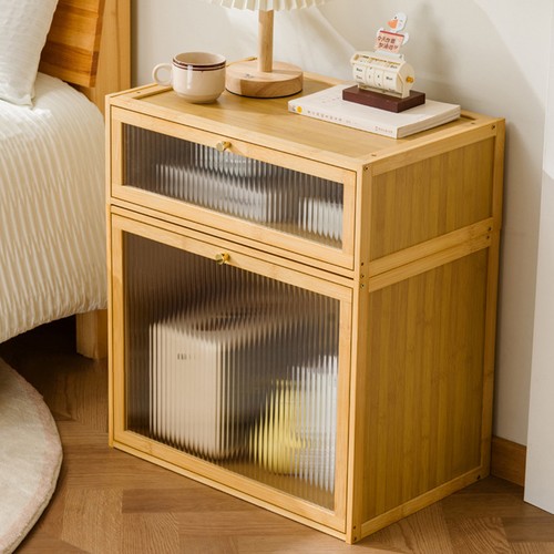 Bamboo bedside table - bamboo,