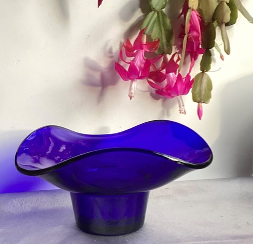 Sowerby cobalt blue art glass - sowerby,