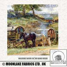 On our way To Appleby Fair, Vintage Gypsy Vanner 100% Cotton or Polyester