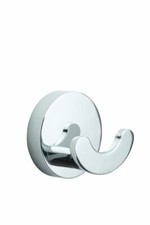 Nabis Elixir Double Robe Towel Hook Round Bath Robe Holder in Chrome HOOK100001