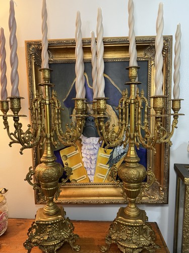 Vintage brass candelabra - vintage,