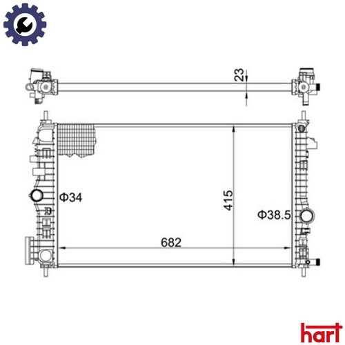 Radiator engine cooling 620 - radiator,