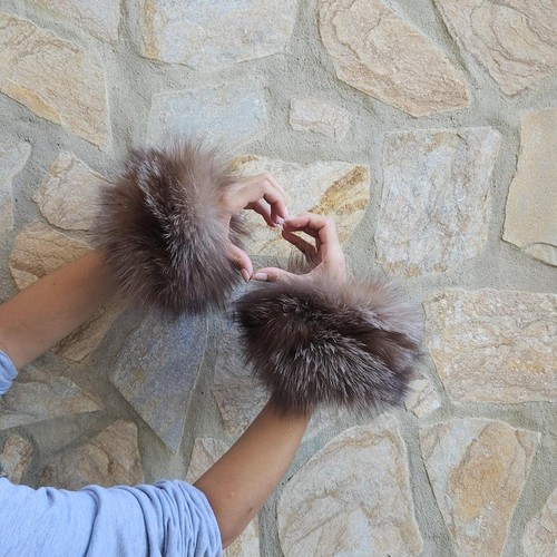 Genuine brown fox fur - genuine,