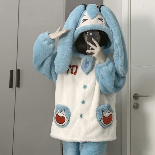 Hatsune miku fleece pajamas - miku,