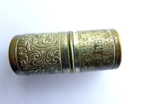 Vintage engraved plated brass