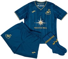 Swansea City Football Kit Shirt Shorts & Socks Kids 3-4 Years Joma Away Kit
