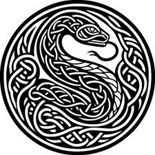 Celtic serpent motif - 'celtic, motif'