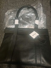 Clarks Women’s Leather Tote Bag Large Shoulder Shopper Black – New with Tags