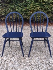 Pair solid elm windsor - of,