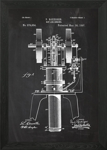 1897 hot air engine patent - engine,