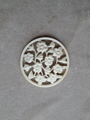 Vtg flower floral - vtg, white