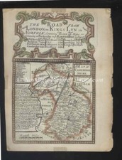 ORIGINAL ANTIQUE ROAD MAP BY