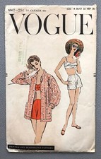 vintage VOGUE swimsuit BATHING SUIT swimming costume sewing pattern 8867 
