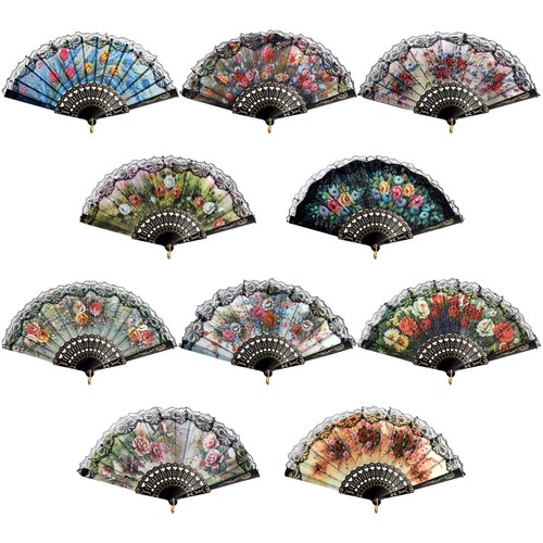 Pcs peacock folding hand - 10,