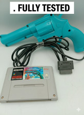 Lethal Enforcers + Konami Justifier Light Gun Set Super Nintendo SNES
