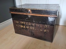 Antique metal deed storage - antique,