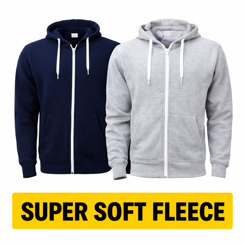 Mens plain fleece zip top - mens,