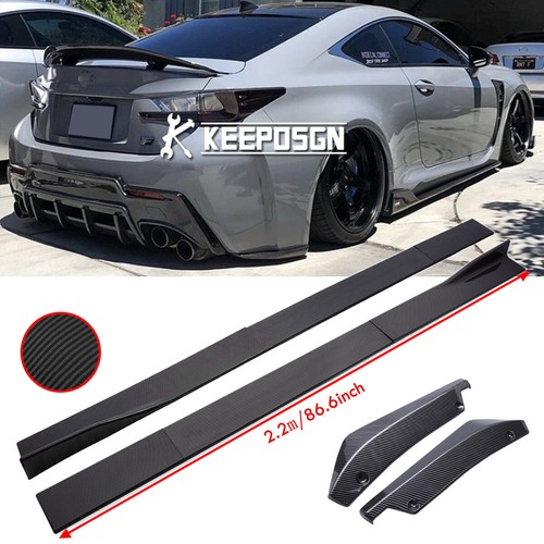 Carbon side skirt rear bumper - rear,