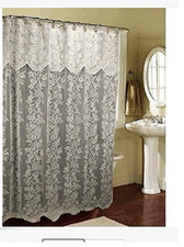 Lace floret shower curtain - floret,