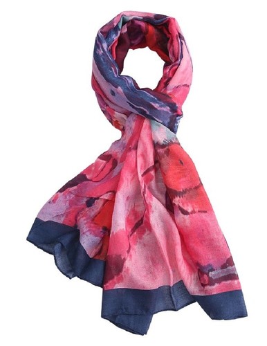 Womens pattern scarf pink red - pattern,