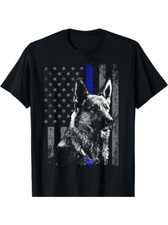 Thin Blue Line Police Dog Tee