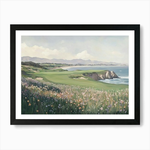 Pebble beach golf course art - pebble,