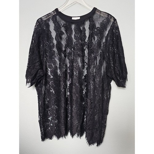 Paper tee womens 3x black - paper, +