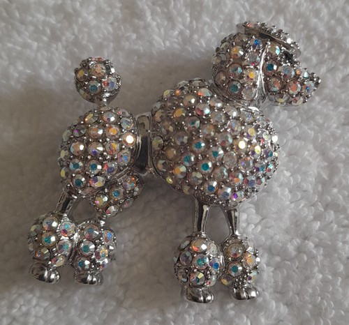 Vintage crystal poodle - crystal,
